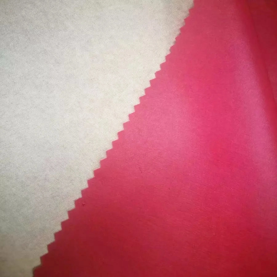 100% Polyester Fake Leather Fabric Milk PU Coating Waterproof Fabric