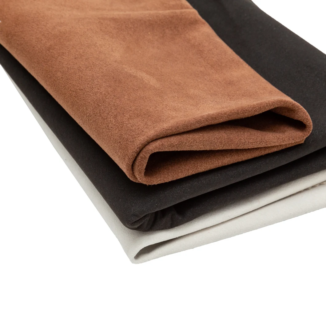 Suede Microfiber Soft Suede PU Non Woven Leather Fabric for Shoes Upholstery Box Cover